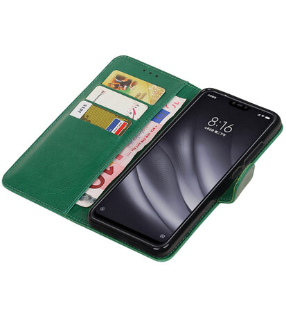 Hoesje voor XiaoMi Mi 8 Lite Pull-Up Booktype Groen
