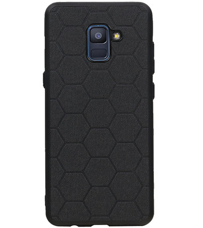 Hexagon Hard Case voor Samsung Galaxy A8 Plus 2018 Zwart
