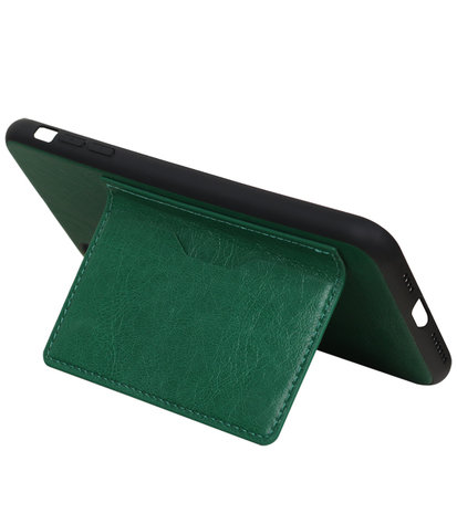 Staand Back Cover 1 Pasjes voor iPhone XS Max Groen