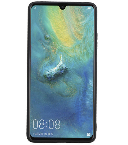 Staand Back Cover 1 Pasjes voor Huawei Mate 20 X Bruin