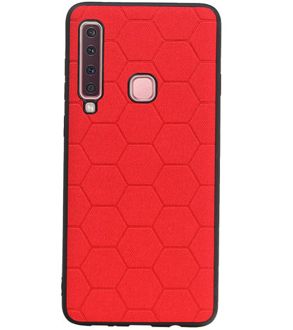 Hexagon Hard Case voor Samsung Galaxy A9 2018 Rood