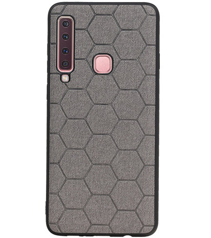 Hexagon Hard Case voor Samsung Galaxy A9 2018 Grijs