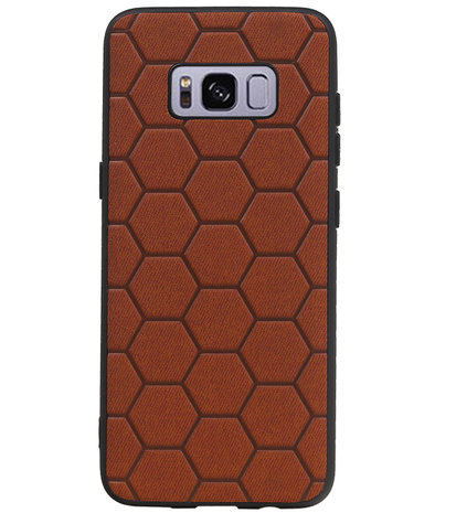 Hexagon Hard Case voor Samsung Galaxy S8 Bruin