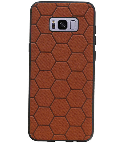 Hexagon Hard Case voor Samsung Galaxy S8 Plus Bruin
