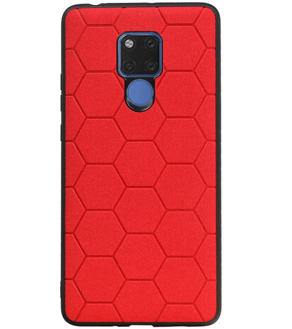 Hexagon Hard Case voor Huawei Mate 20 X Rood