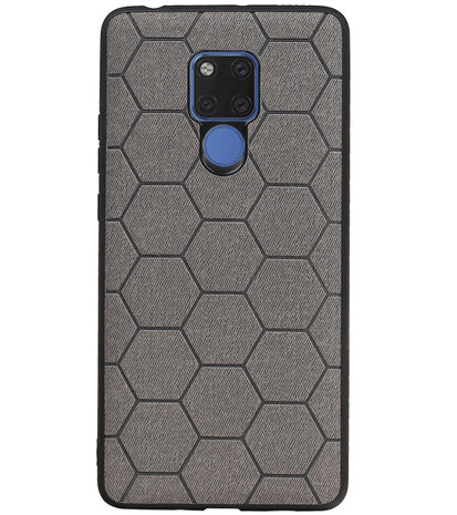 Hexagon Hard Case voor Huawei Mate 20 X Grijs