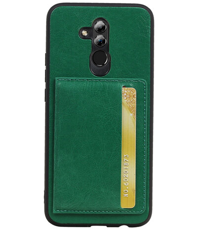 Staand Back Cover 1 Pasjes voor Huawei Mate 20 Lite Groen