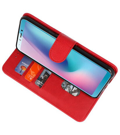 Bookstyle Wallet Cases Hoes voor Honor View 20 Rood