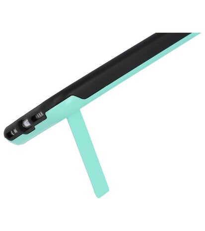 Turquoise Tough Armor Kaarthouder Stand Hoesje voor iPhone XS Max