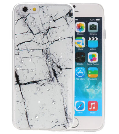 Marble Wit Print Hardcase voor iPhone 6