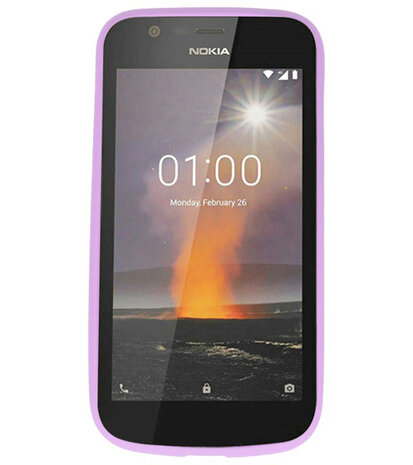 Paars Color TPU Hoesje voor Nokia 1