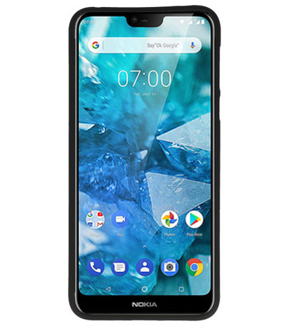 Zwart Color TPU Hoesje voor Nokia 7.1