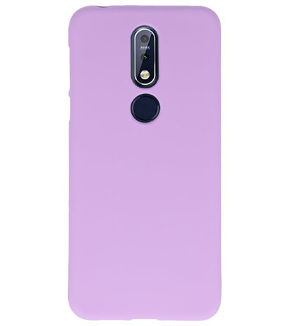 Paars Color TPU Hoesje voor Nokia 7.1