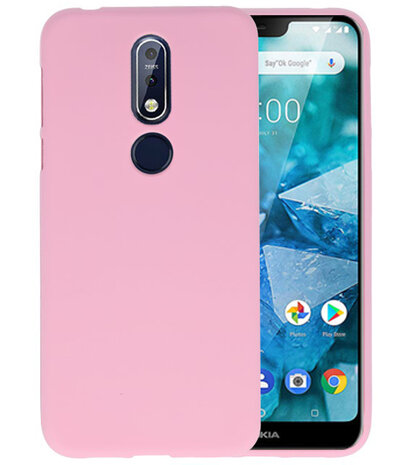 Roze Color TPU Hoesje voor Nokia 7.1