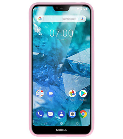 Roze Color TPU Hoesje voor Nokia 7.1