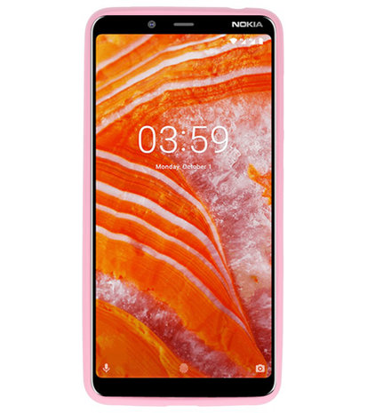 Roze Color TPU Hoesje voor Nokia 3.1 Plus