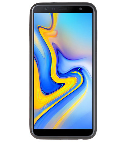 Zwart Color TPU Hoesje voor  Samsung Galaxy A6 Plus