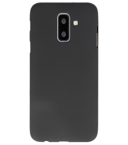 Zwart Color TPU Hoesje voor  Samsung Galaxy A6 Plus