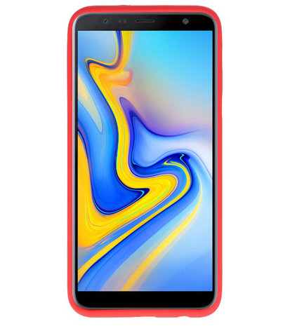 Rood Color TPU Hoesje voor Samsung Galaxy A6 Plus