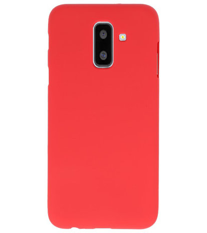 Rood Color TPU Hoesje voor Samsung Galaxy A6 Plus