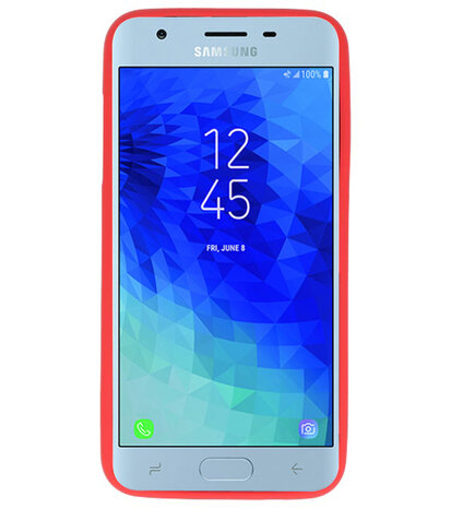 Rood Color TPU Hoesje voor Samsung Galaxy J3 2018