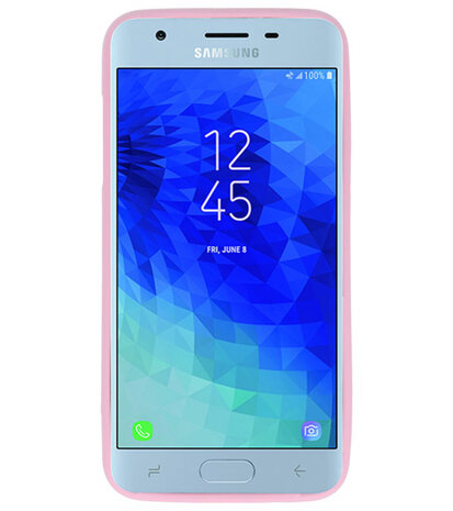 Roze Color TPU Hoesje voor Samsung Galaxy J3 2018