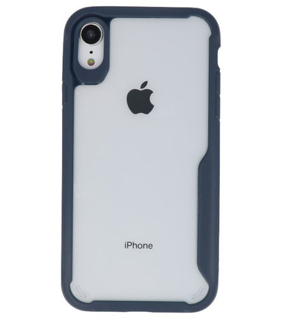 Navy Focus Transparant Hard Cases voor iPhone XR