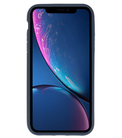 Navy Focus Transparant Hard Cases voor iPhone XR