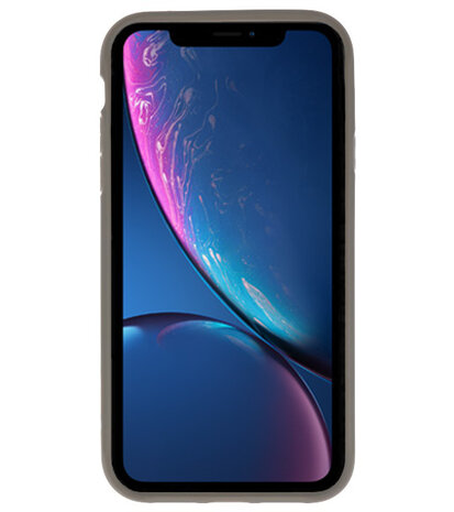 Grijs Focus Transparant Hard Cases voor iPhone XR