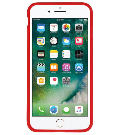 Rood Focus Transparant Hard Cases voor iPhone 7 / 8 Plus