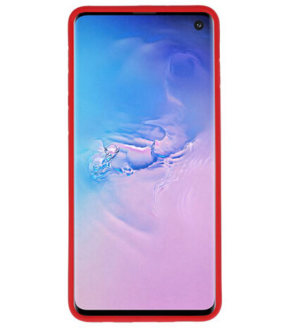 Rood Focus Transparant Hard Cases Samsung Galaxy S10