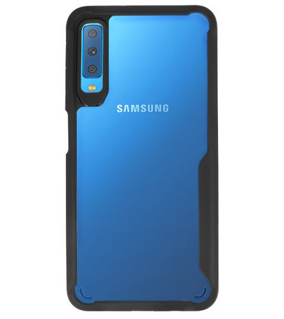 Zwart Focus Transparant Hard Cases voor Samsung Galaxy A7 2018
