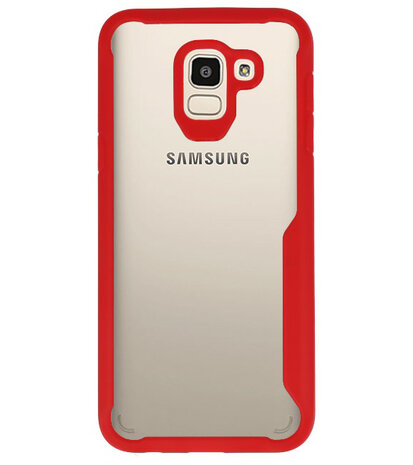 Rood Focus Transparant Hard Cases Samsung Galaxy J6