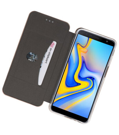 Goud Slim Folio Case voor Samsung Galaxy J6 Plus