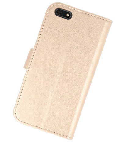 Bookstyle Wallet Cases Hoesje voor Huawei Y5 Lite 2018 Goud