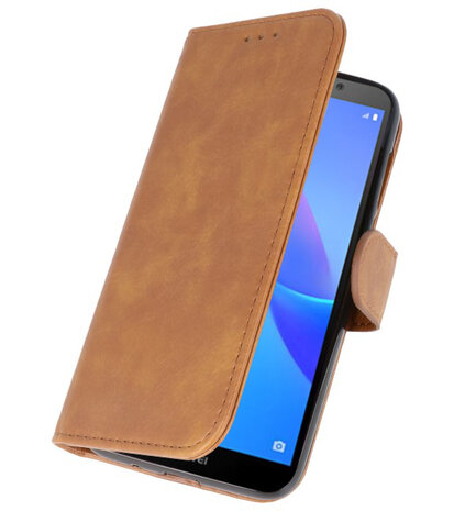 Bookstyle Wallet Cases Hoesje voor Huawei Y5 Lite 2018 Bruin