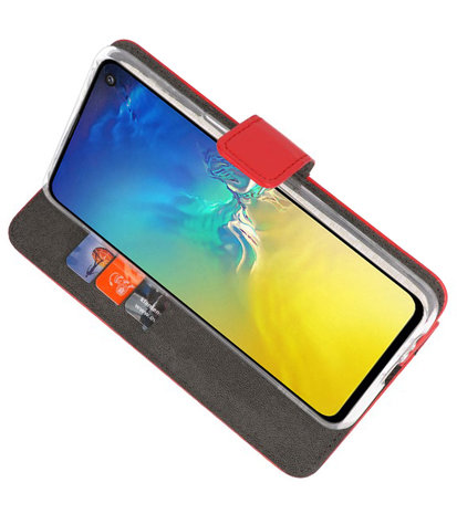 Wallet Cases Hoesje voor Samsung Galaxy S10e Rood