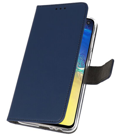 Wallet Cases Hoesje voor Samsung Galaxy S10e Navy