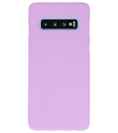 Color TPU Hoesje voor Samsung Galaxy S10 Paars