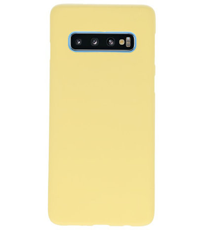 Color TPU Hoesje voor Samsung Galaxy S10 Geel