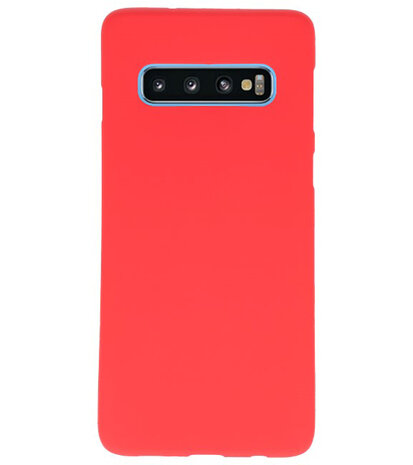 Color TPU Hoesje voor Samsung Galaxy S10 Rood