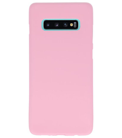 Color TPU Hoesje voor Samsung Galaxy S10 Plus Roze