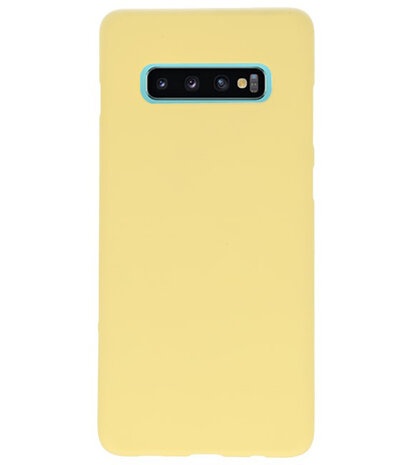 Color TPU Hoesje voor Samsung Galaxy S10 Plus Geel