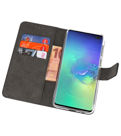 Wallet Cases Hoesje voor Samsung Galaxy S10 Plus Zwart
