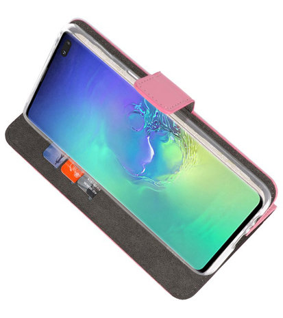 Wallet Cases Hoesje voor Samsung Galaxy S10 Plus Roze