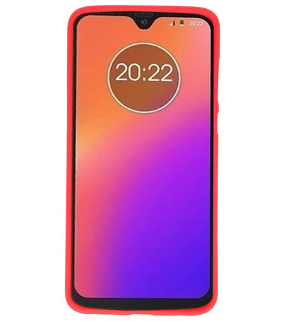 Color TPU Hoesje voor Motorola Moto G7 Rood