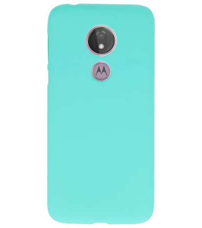 Color TPU Hoesje voor Motorola Moto G7 Power Turquoise