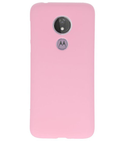 Color TPU Hoesje voor Motorola Moto G7 Power Roze