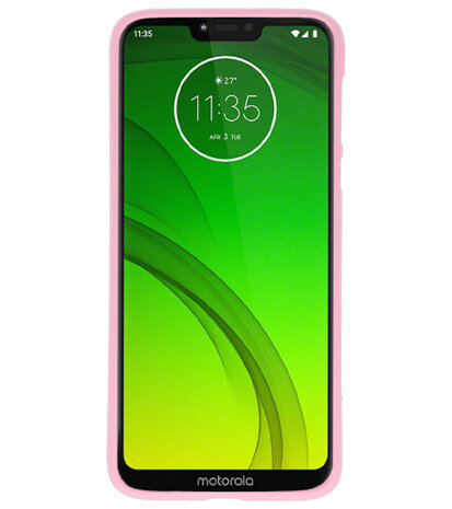 Color TPU Hoesje voor Motorola Moto G7 Power Roze