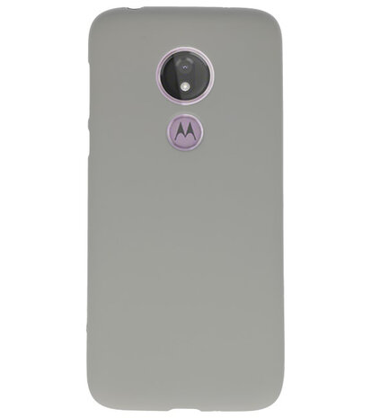 Color TPU Hoesje voor Motorola Moto G7 Power Grijs